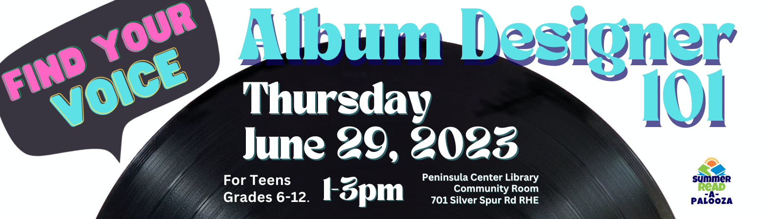 Album Designer 101 Thursday, June 29, 2023 1:00 PM - 3:00 PM Peninsula Center Library Community Room