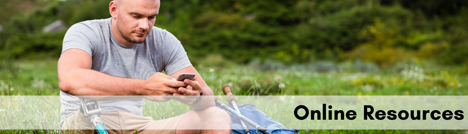 Man with Prosthetic Leg Using a Smartphone