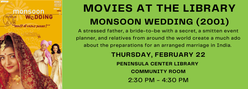 Monsoon Wedding Movies at the Library
